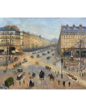 Avenue de l'Opera, Paris, Sun on a Winter Morning by Camille Pissarro