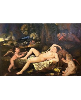 Sleeping Venus with Cupid, 1630 by Nicolas Poussin