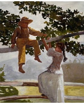 On the Fence by Winslow Homer