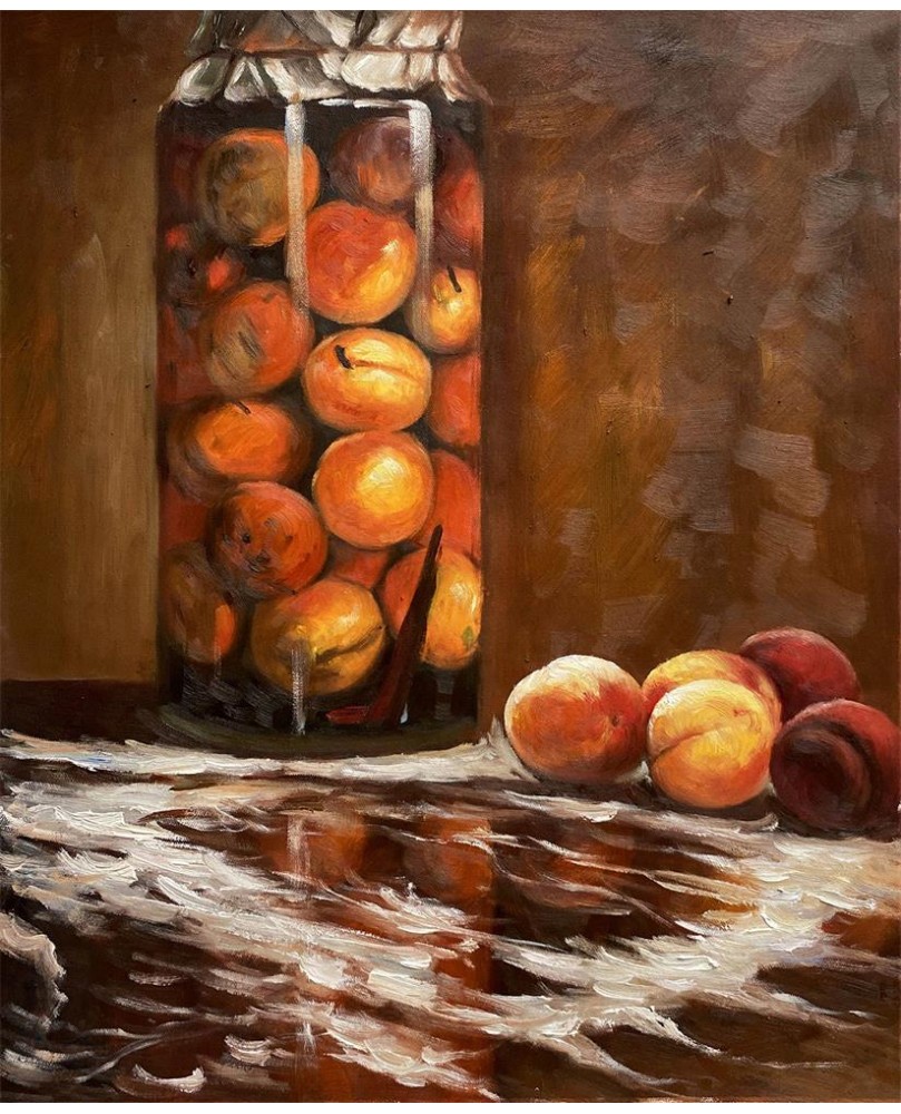 Jar of Peaches by Claude Monet