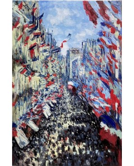 La Rue Montorgueil, Paris, Festival of June by Claude Monet