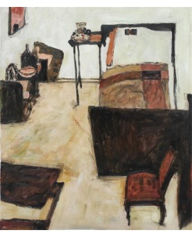 Livingroom in Neulengbach, 1911 by Egon Schiele