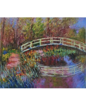 The Water-Lily Pond,Water Irises by Claude Monet