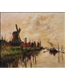 Windmill at Zaandam, 1871 by Claude Monet