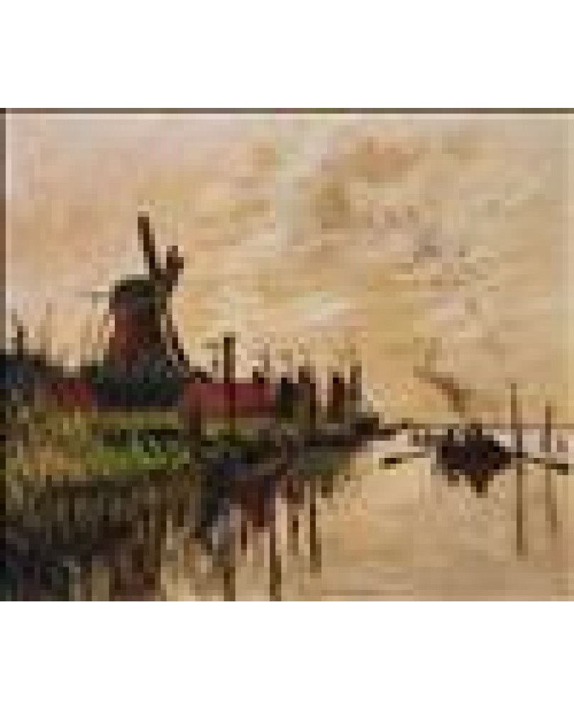 Windmill at Zaandam, 1871 by Claude Monet