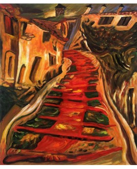 The Red Staircase in Cagnes by Chaim Soutine