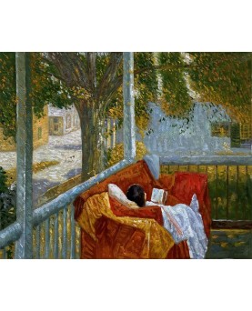 Couch on the Porch, Cos Cob by Childe Hassam