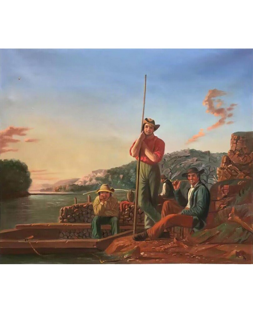 The Wood-Boat, 1850 by George Caleb Bingham