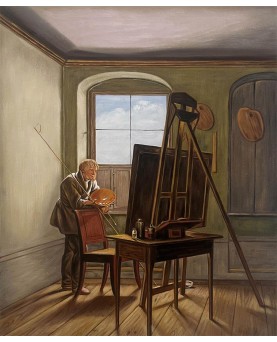 Caspar David Friedrich in his Studio by Georg Friedrich Kersting