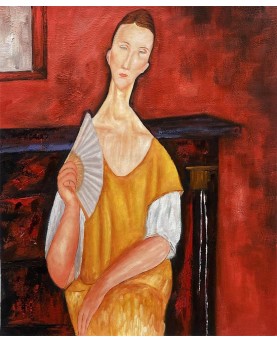 Woman With A Fan by Amedeo Modigliani 