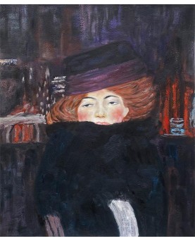 Lady with Hat and Featherboa, 1909 by Gustav Klimt