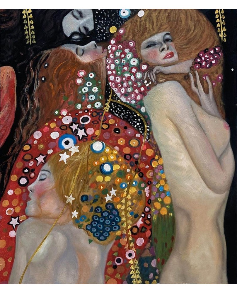 Water Serpents II (detail) by Gustav Klimt